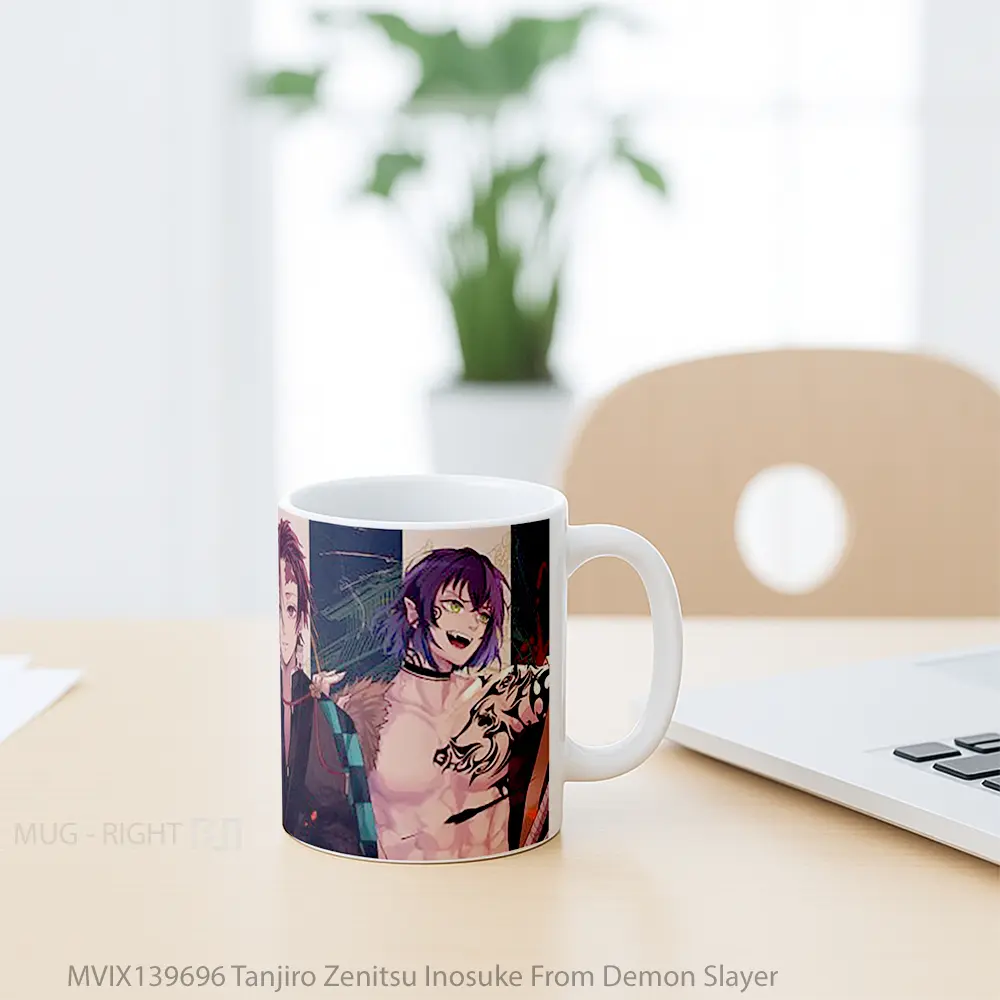 Mug Tanjiro Zenitsu Inosuke From Demon Slayer Cangkir Anime - All-side / Desain