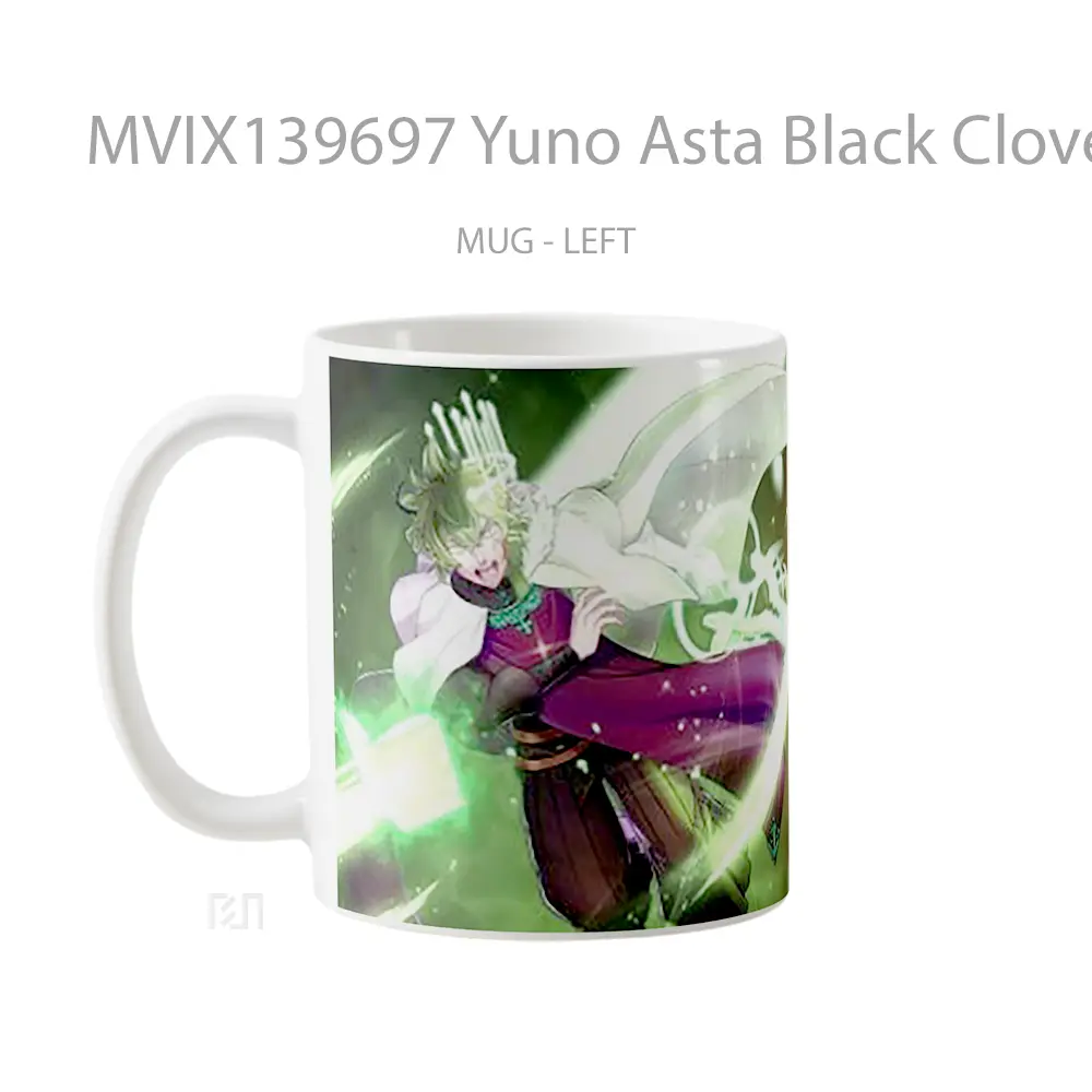 Mug Yuno Asta Black Clover Gelas Keramik Unik - All-side / Desain
