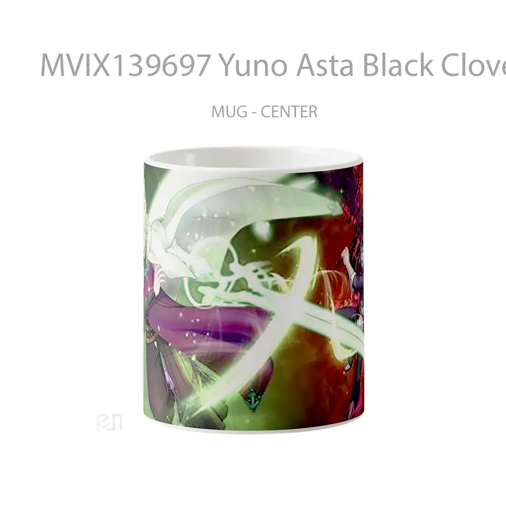 Mug Yuno Asta Black Clover Gelas Keramik Unik