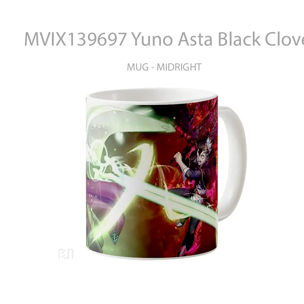 Mug Yuno Asta Black Clover Gelas Keramik Unik - All-side / Desain