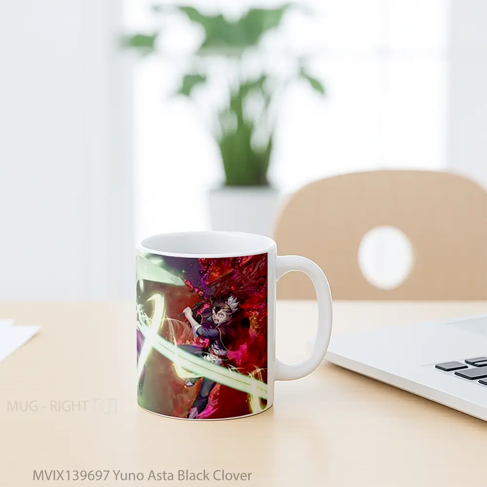 Mug Yuno Asta Black Clover Gelas Keramik Unik - All-side / Desain