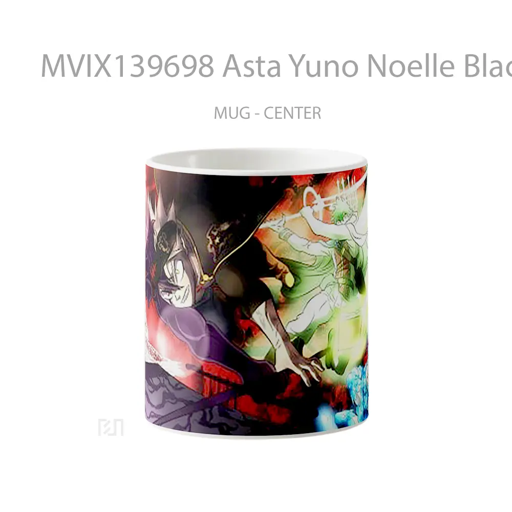 Mug Asta Yuno Noelle Black Clover Gelas Keramik Unik