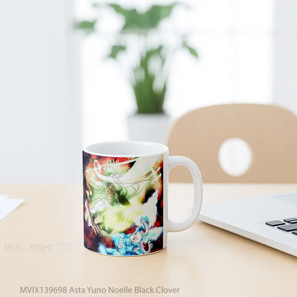 Mug Asta Yuno Noelle Black Clover Gelas Keramik Unik - All-side / Desain