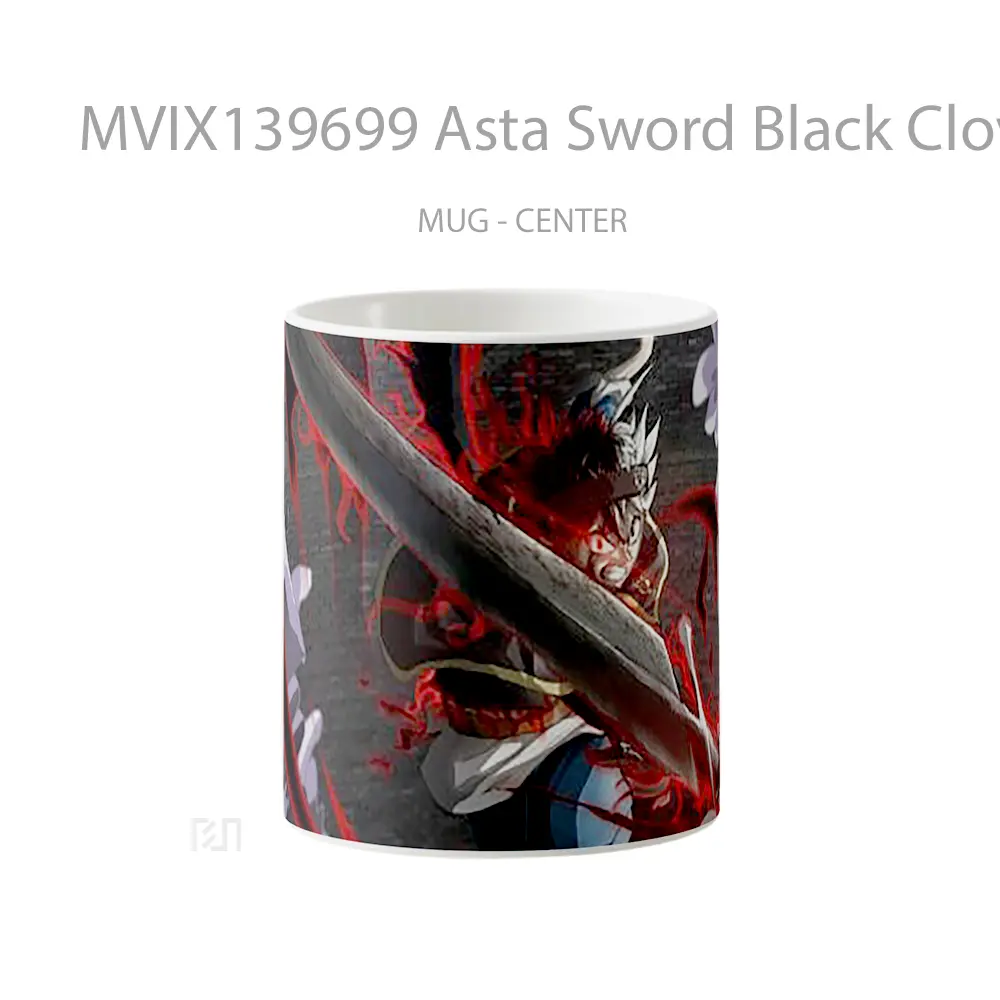 Mug Asta Sword Black Clover Gelas Keramik Unik