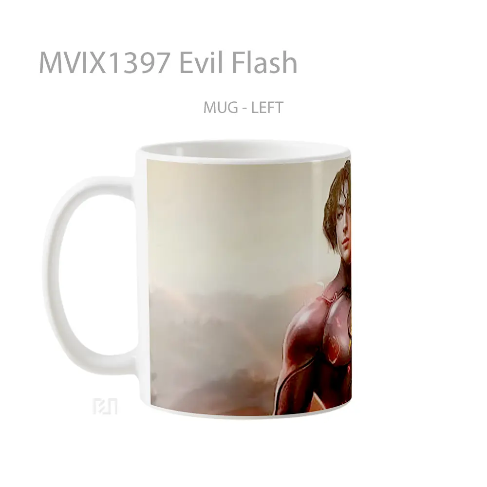 Mug Evil Flash Gelas Superhero - All-side / Desain