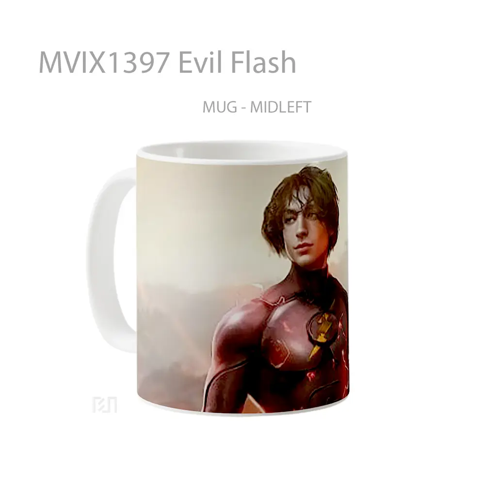 Mug Evil Flash Gelas Superhero - All-side / Desain