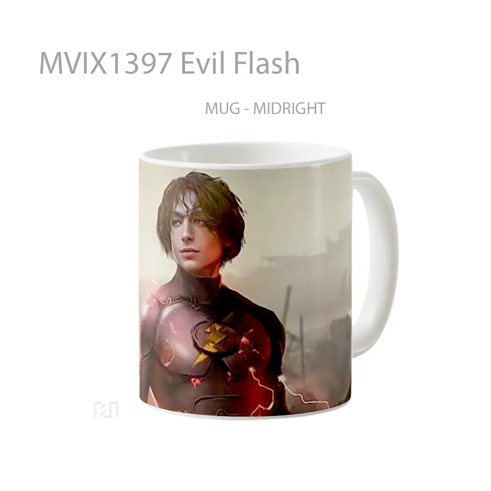 Mug Evil Flash Gelas Superhero - All-side / Desain