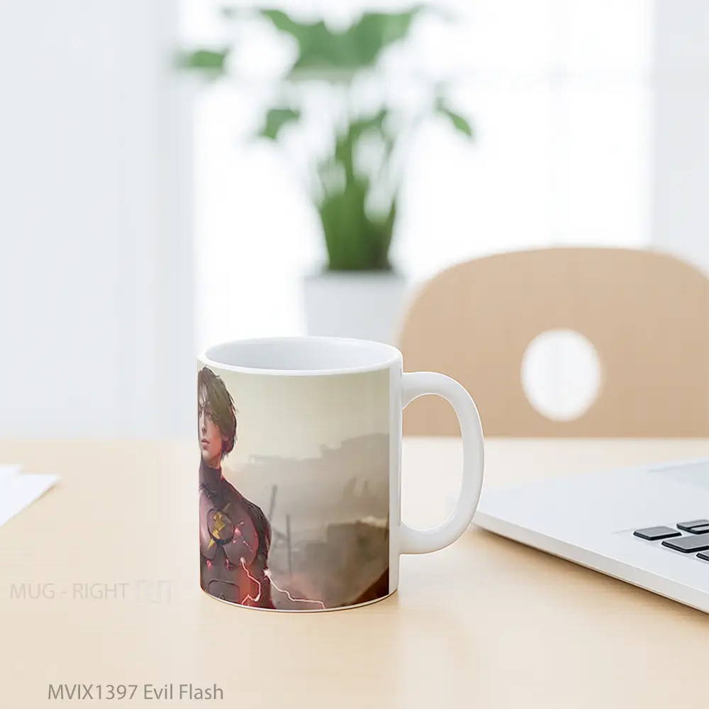 Mug Evil Flash Gelas Superhero - All-side / Desain