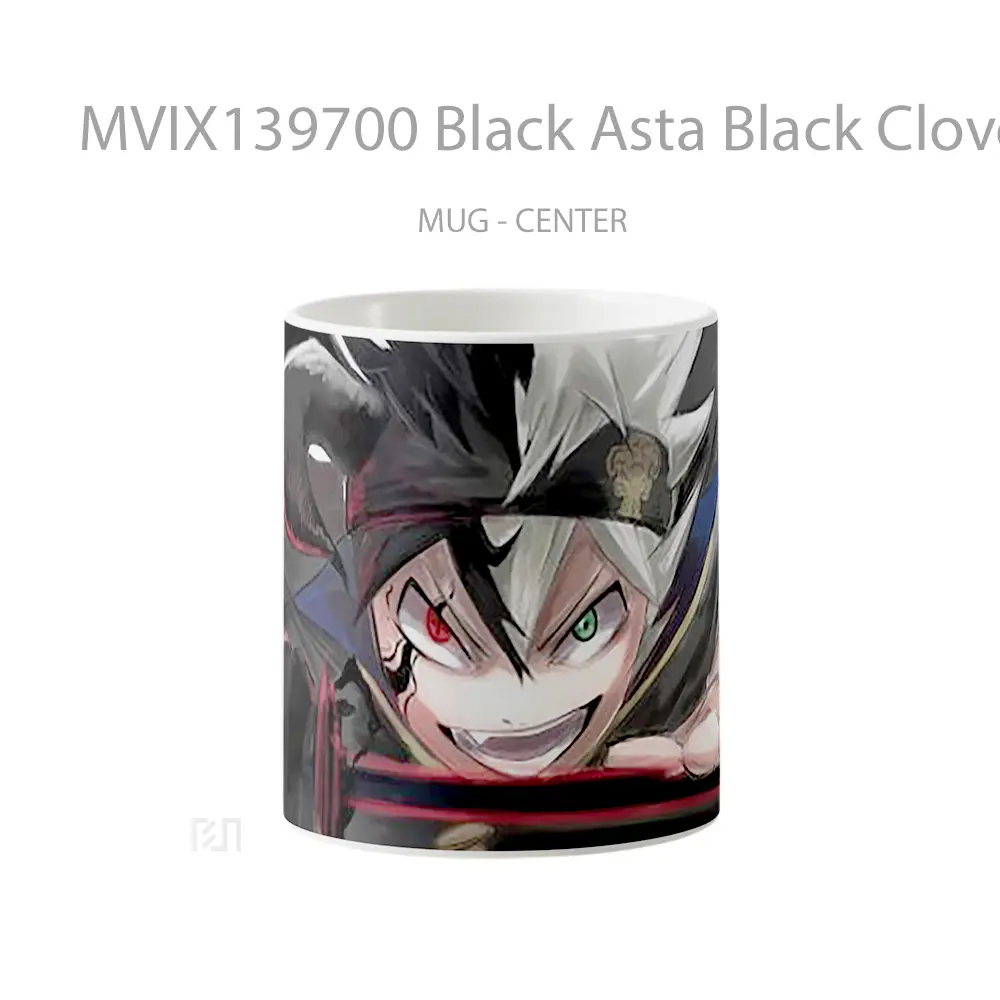 Mug Black Asta Black Clover Gelas Keramik Unik
