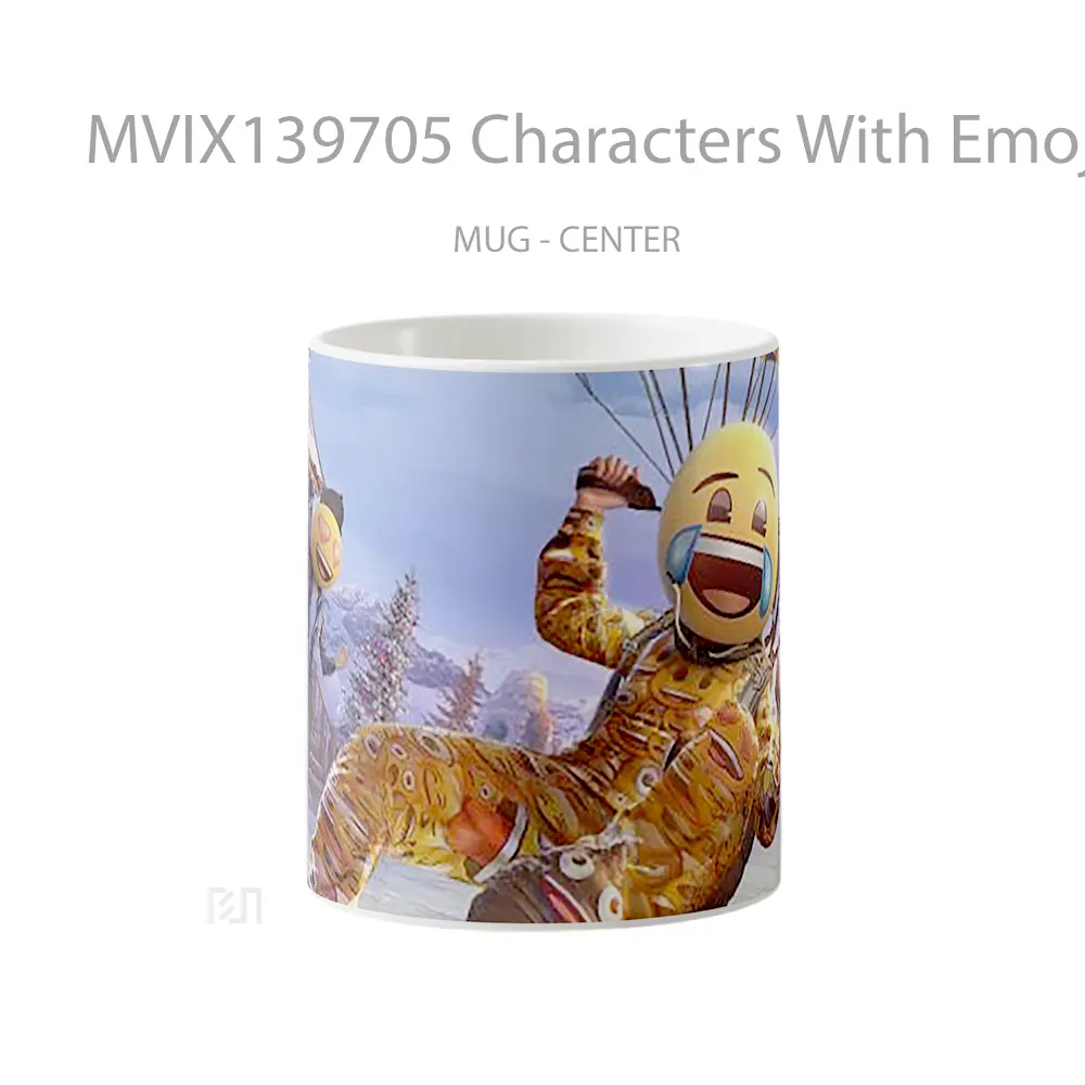 Mug Characters With Emoji Face Pubg Mobile Cangkir Gamer