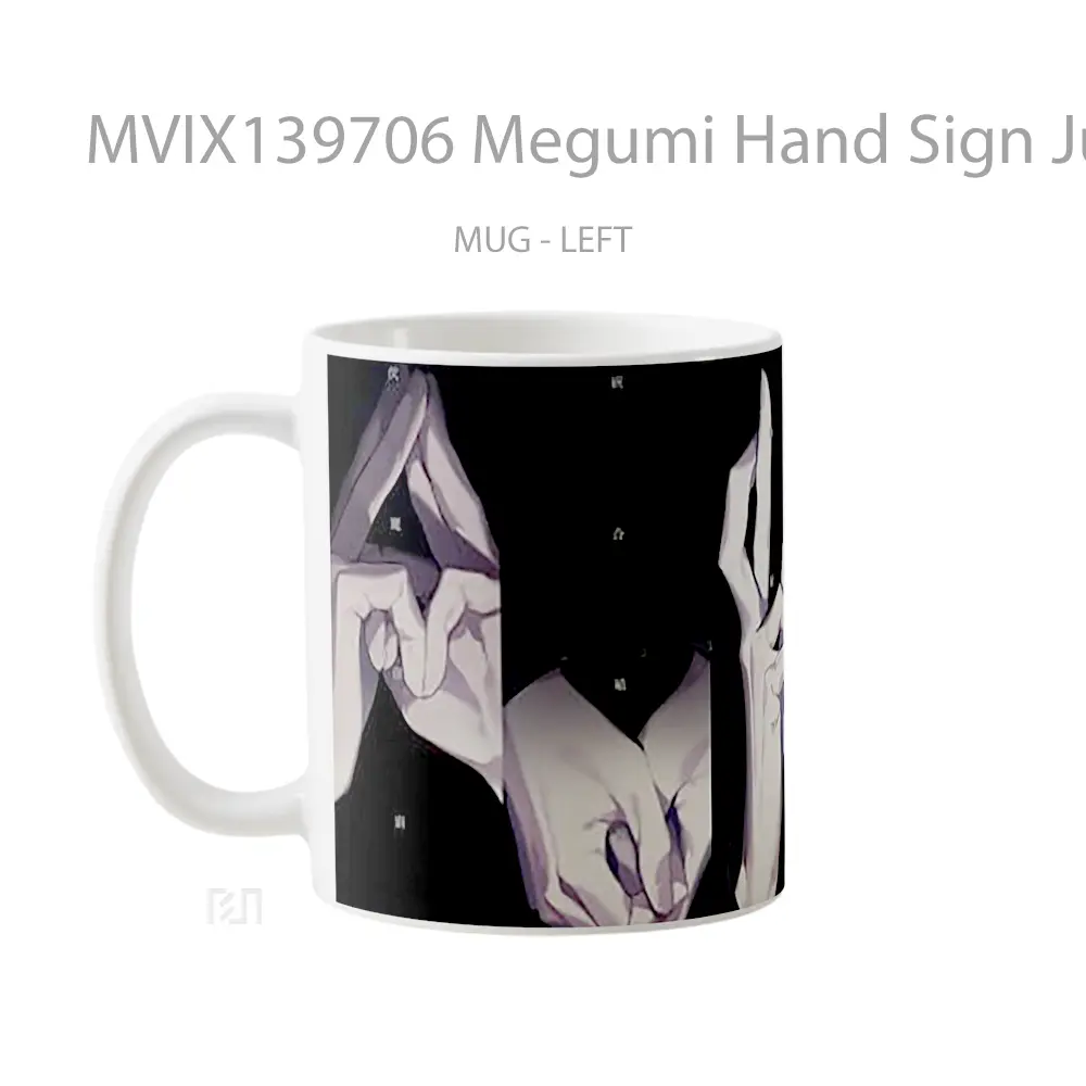 Mug Megumi Hand Sign Jujutsu Kaisen Gelas Keramik Unik - All-side / Desain