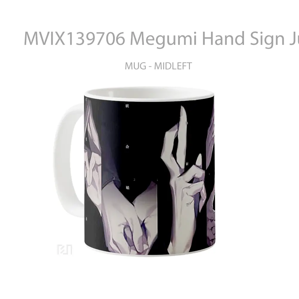 Mug Megumi Hand Sign Jujutsu Kaisen Gelas Keramik Unik - All-side / Desain
