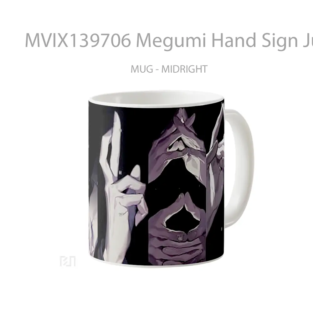 Mug Megumi Hand Sign Jujutsu Kaisen Gelas Keramik Unik - All-side / Desain