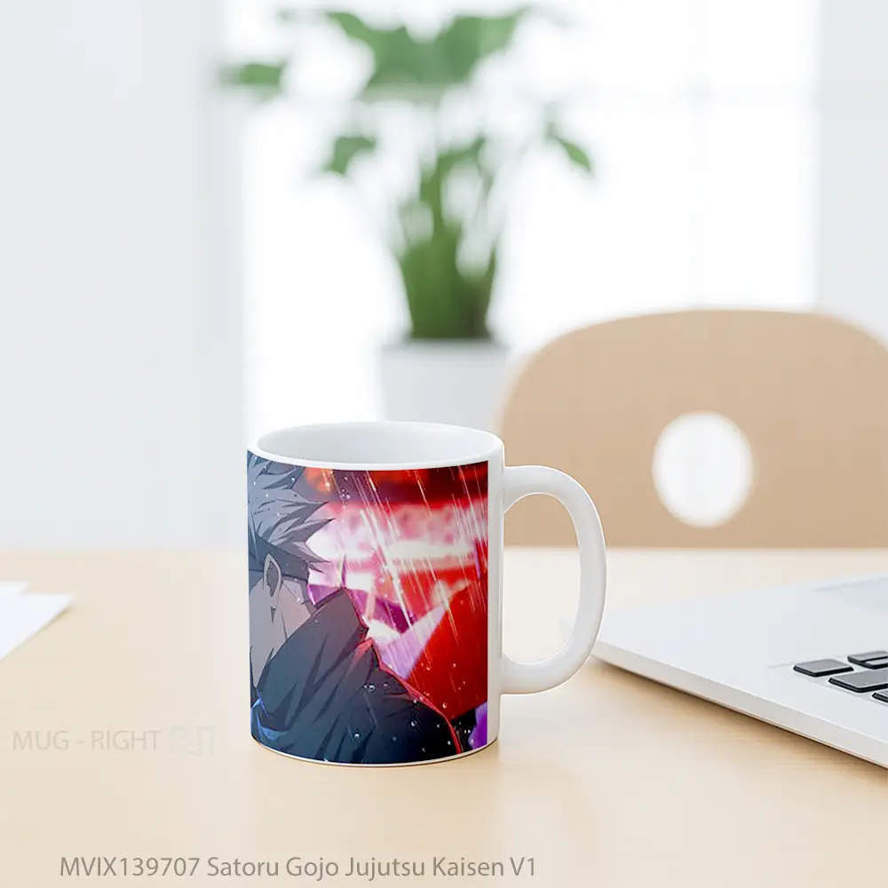 Mug Satoru Gojo Jujutsu Kaisen V1 Gelas Keramik Unik - All-side / Desain