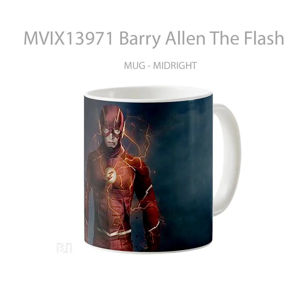 Mug Barry Allen The Flash Gelas Superhero - All-side / Desain