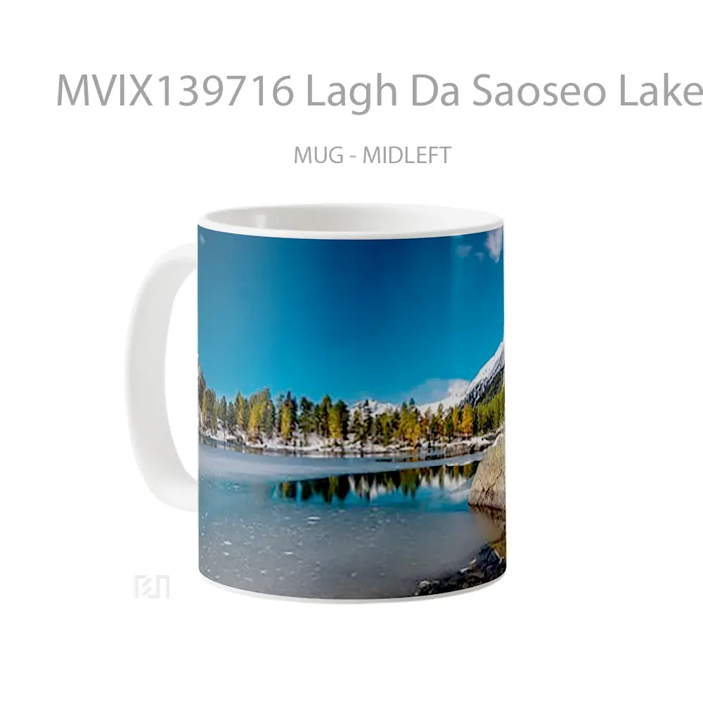 Mug Lagh Da Saoseo Lake In Switzerland Gelas Pemandangan Alam - All-side / Desain