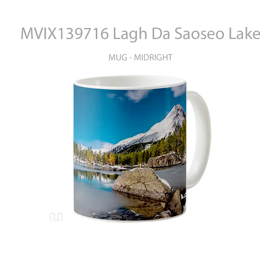 Mug Lagh Da Saoseo Lake In Switzerland Gelas Pemandangan Alam - All-side / Desain