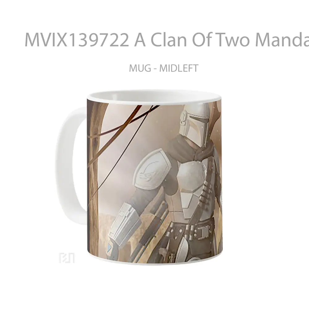 Mug A Clan Of Two Mandalorian Gelas Star Wars - All-side / Desain