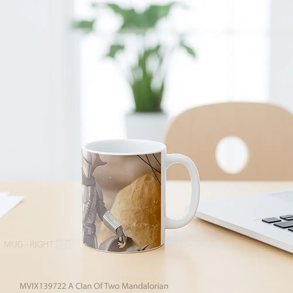 Mug A Clan Of Two Mandalorian Gelas Star Wars - All-side / Desain