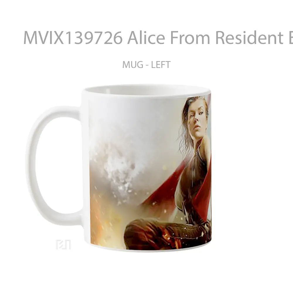 Mug Alice From Resident Evil Fanart Cangkir Gamer - All-side / Desain