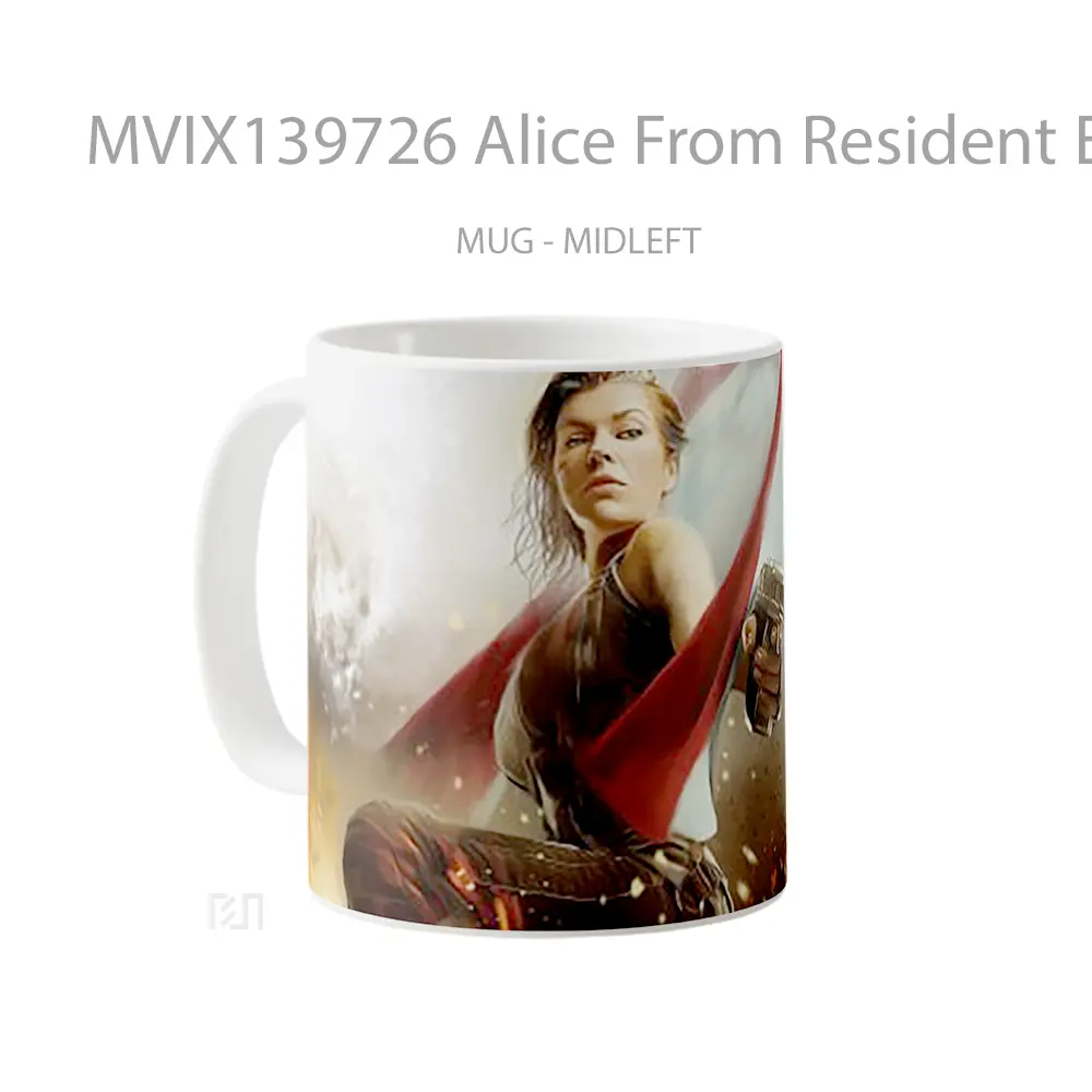 Mug Alice From Resident Evil Fanart Cangkir Gamer - All-side / Desain