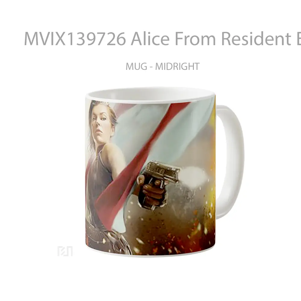 Mug Alice From Resident Evil Fanart Cangkir Gamer - All-side / Desain
