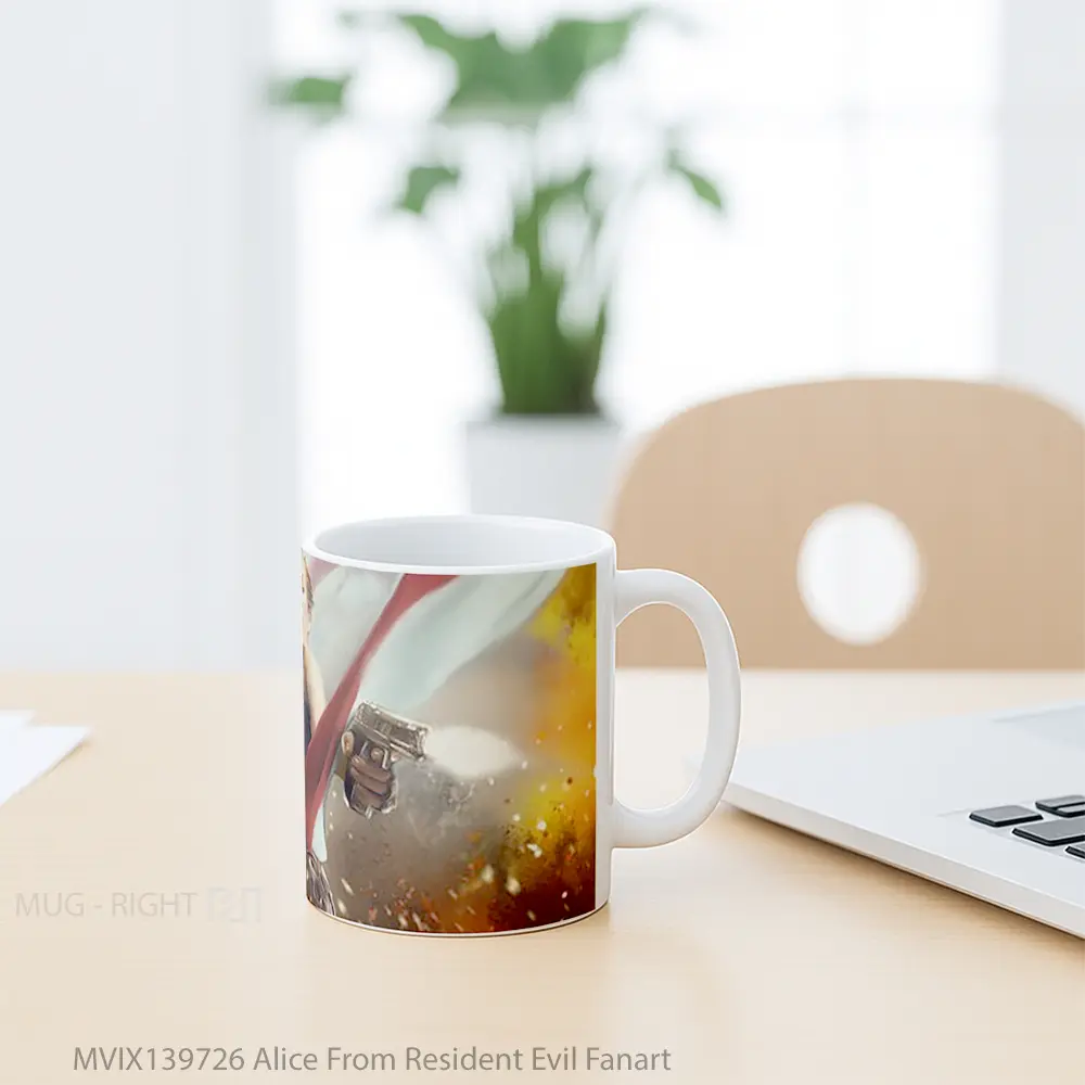 Mug Alice From Resident Evil Fanart Cangkir Gamer - All-side / Desain