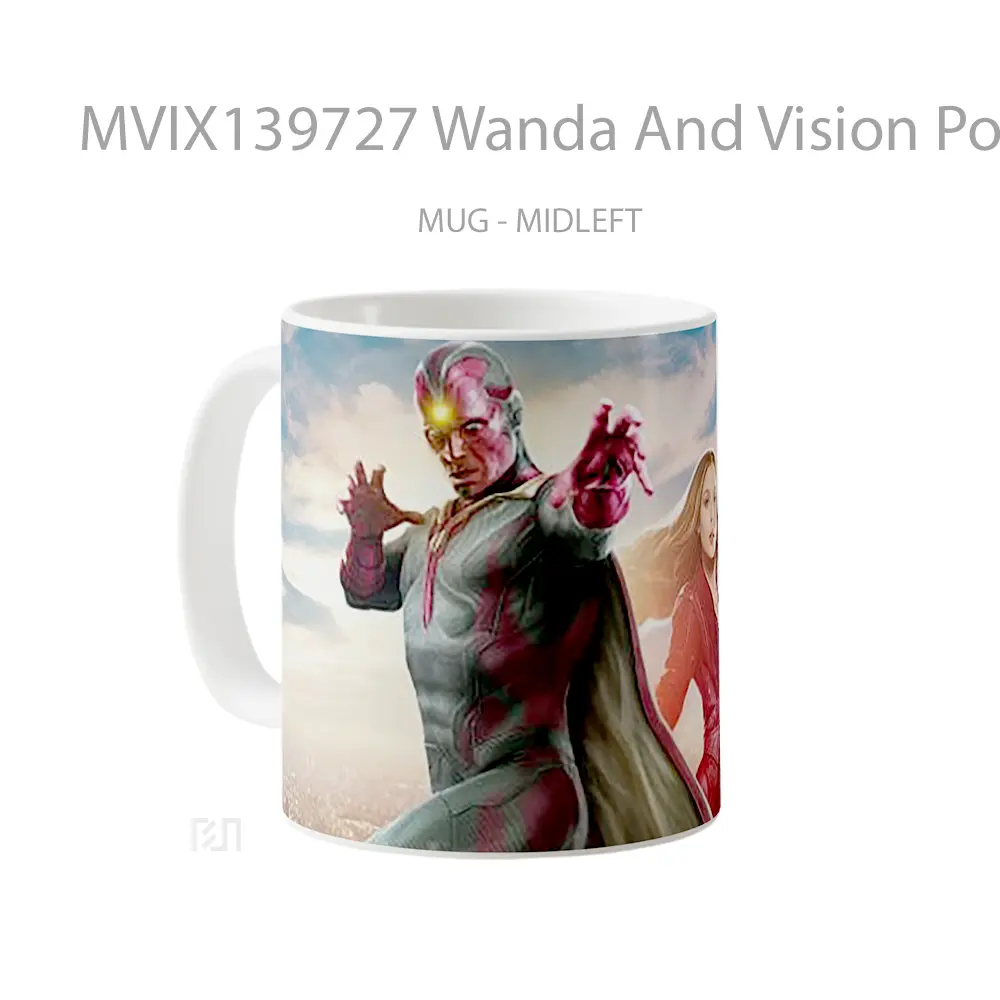 Mug Wanda And Vision Poster 2021 Gelas Superhero - All-side / Desain