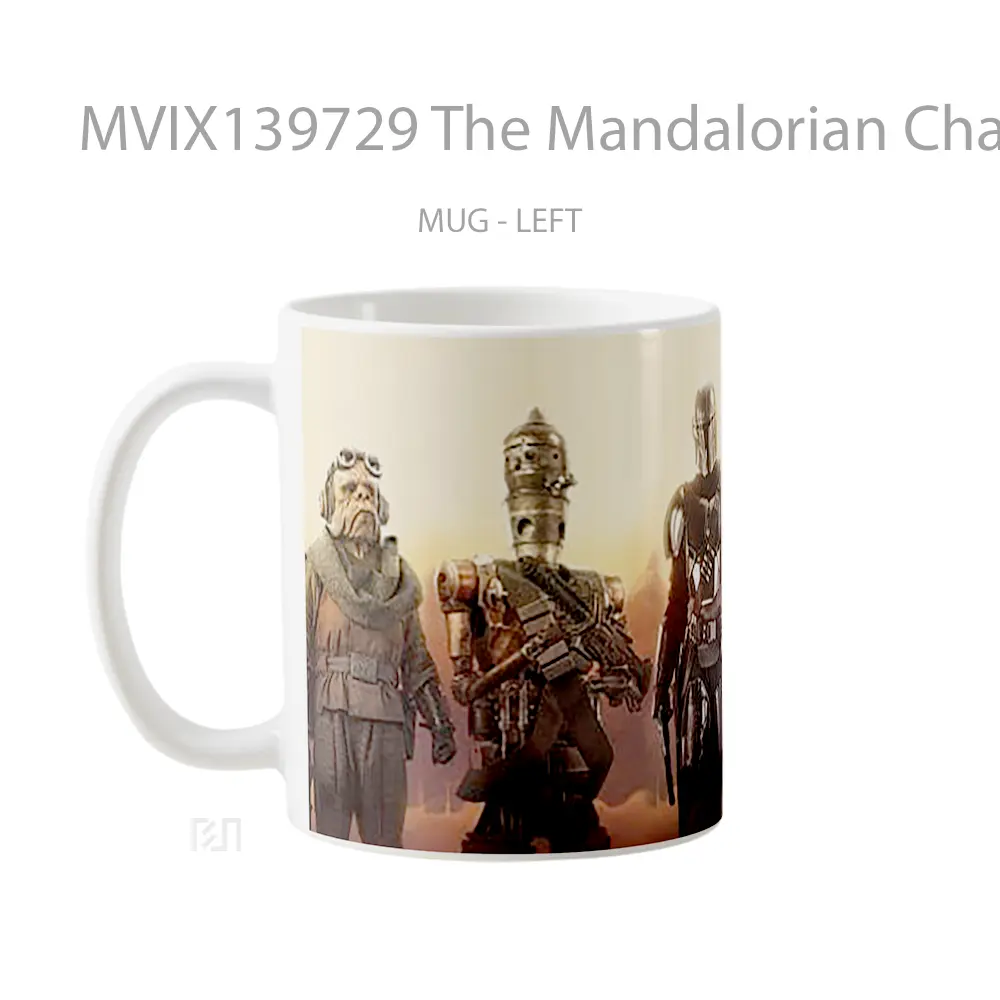 Mug The Mandalorian Characters Gelas Star Wars - All-side / Desain