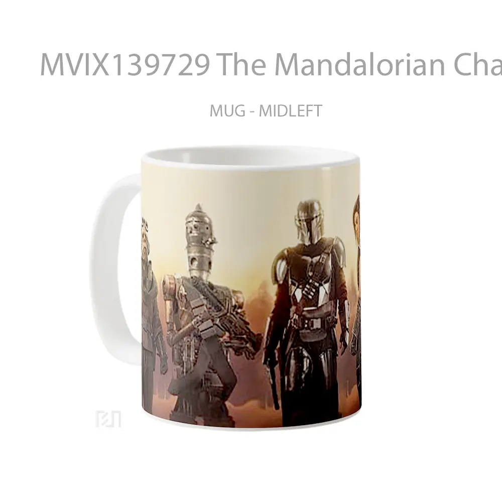 Mug The Mandalorian Characters Gelas Star Wars - All-side / Desain
