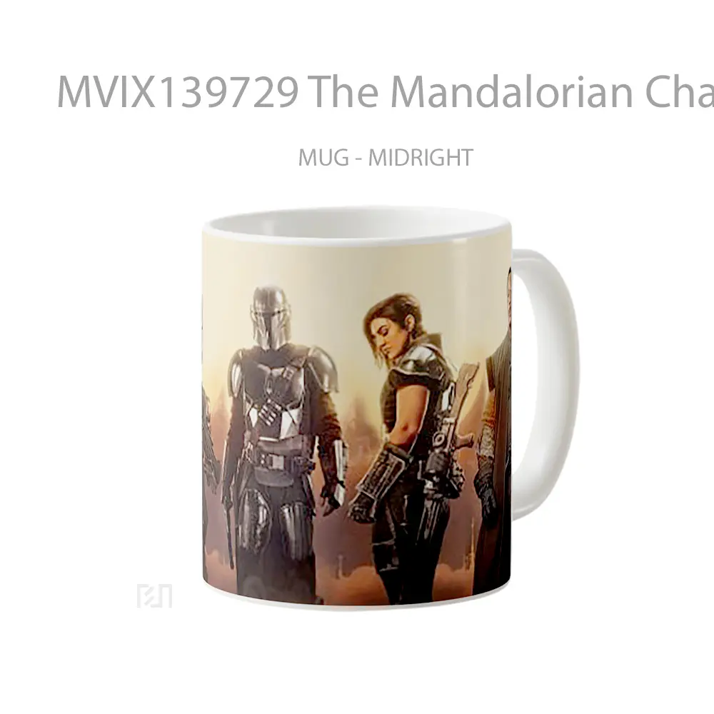 Mug The Mandalorian Characters Gelas Star Wars - All-side / Desain