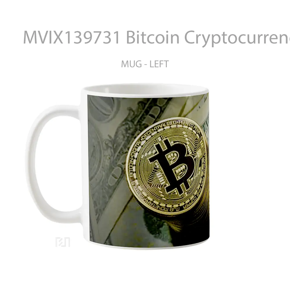 Mug Bitcoin Cryptocurrency Gelas Keramik Unik - All-side / Desain