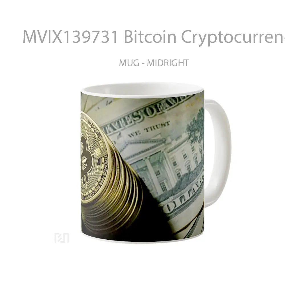 Mug Bitcoin Cryptocurrency Gelas Keramik Unik - All-side / Desain