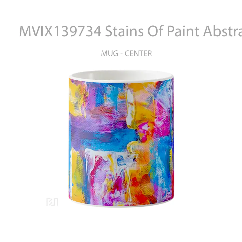 Mug Stains Of Paint Abstract Gelas Seni Modern