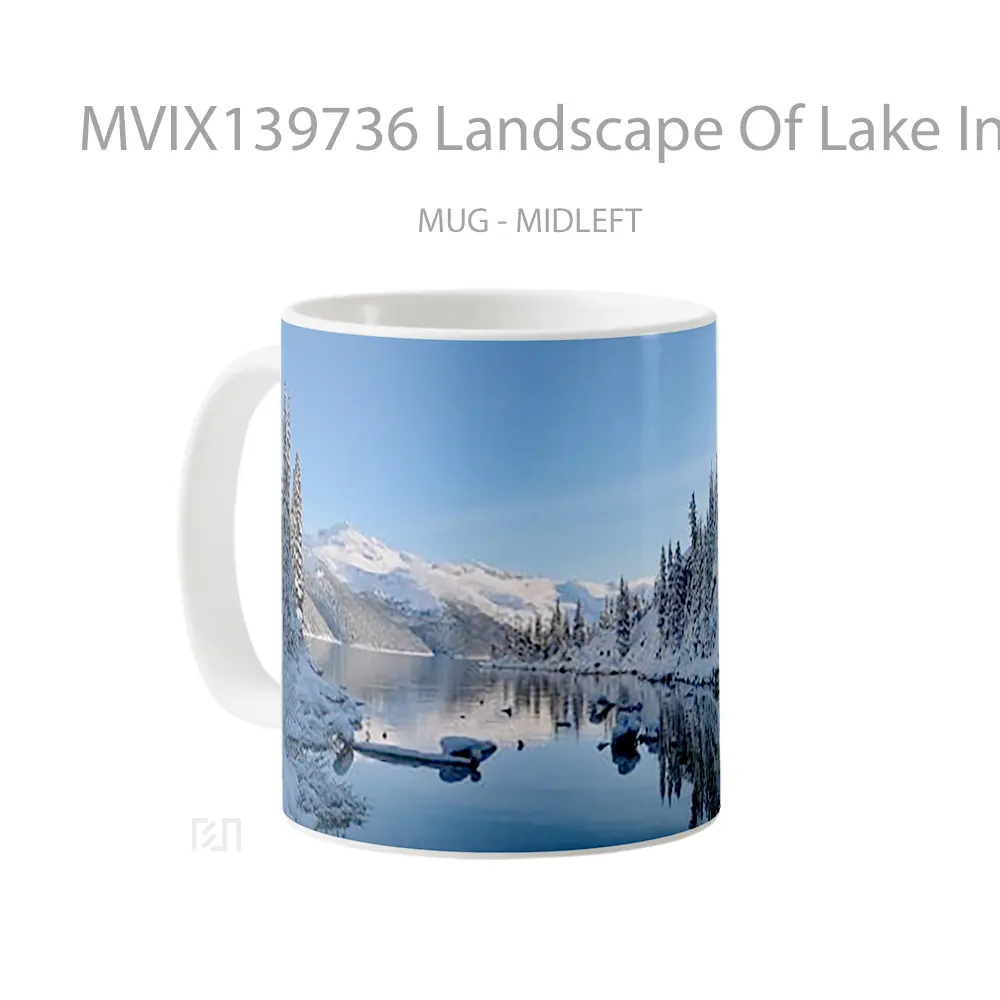Mug Landscape Of Lake In The Snow Gelas Pemandangan Alam - All-side / Desain