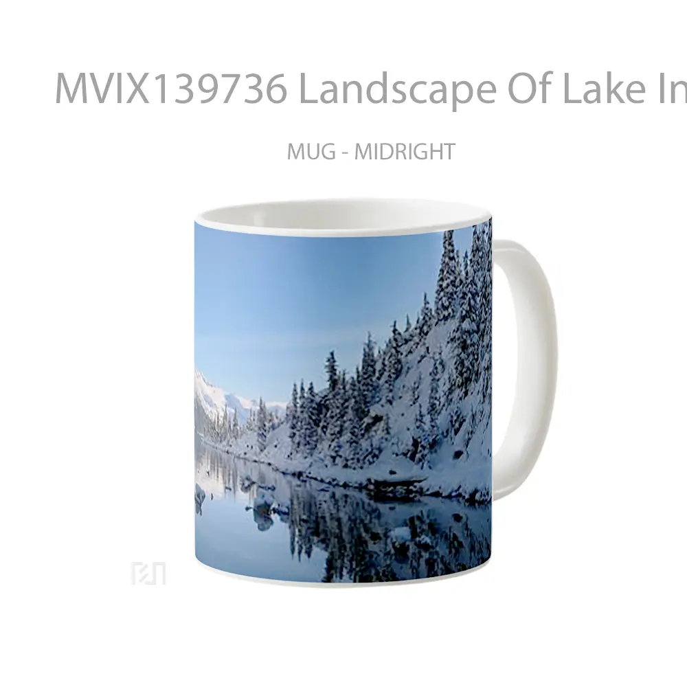 Mug Landscape Of Lake In The Snow Gelas Pemandangan Alam - All-side / Desain