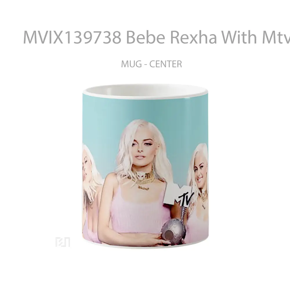 Mug Bebe Rexha With Mtv Award Gelas Keramik Unik
