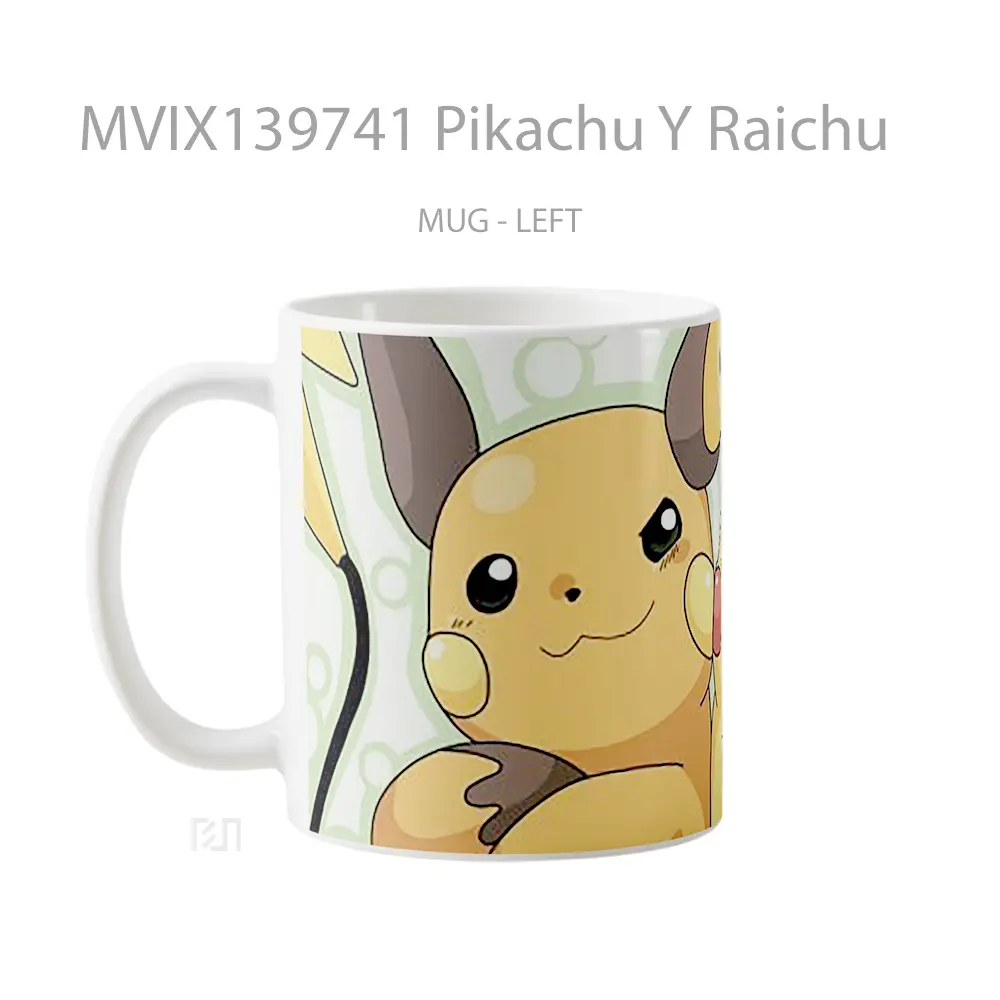 Mug Pikachu Y Raichu Gelas Keramik Unik - All-side / Desain