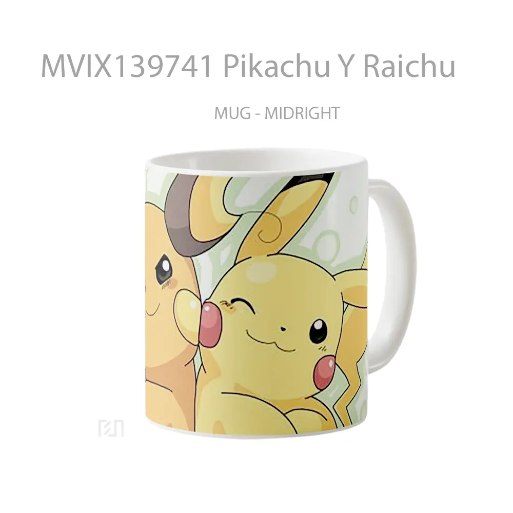 Mug Pikachu Y Raichu Gelas Keramik Unik - All-side / Desain