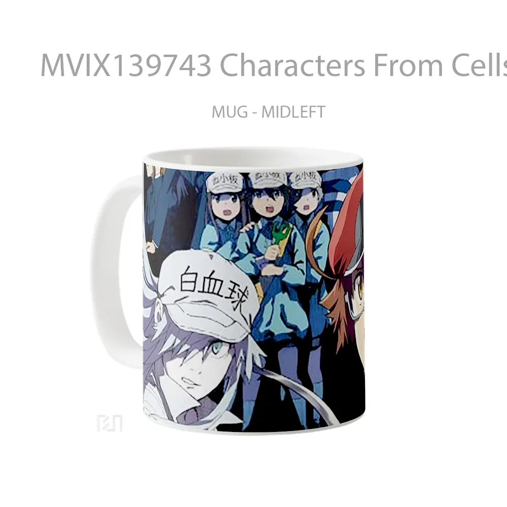Mug Characters From Cells At Work Code Black Gelas Keramik Unik - All-side / Desain