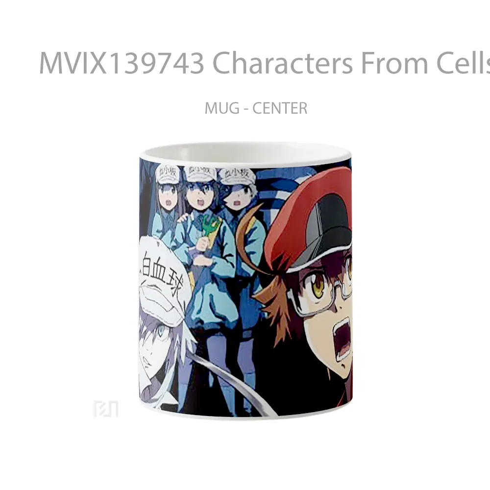Mug Characters From Cells At Work Code Black Gelas Keramik Unik