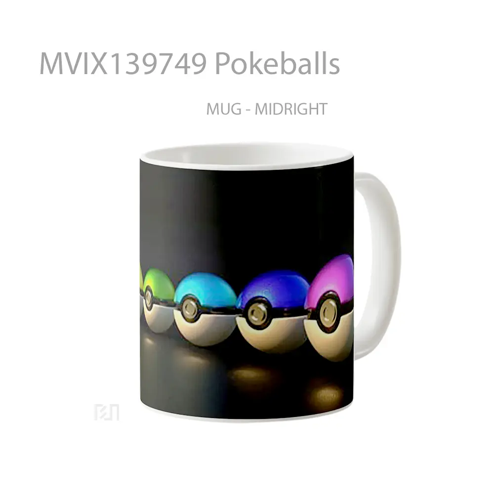Mug Pokeballs Gelas Keramik Unik - All-side / Desain