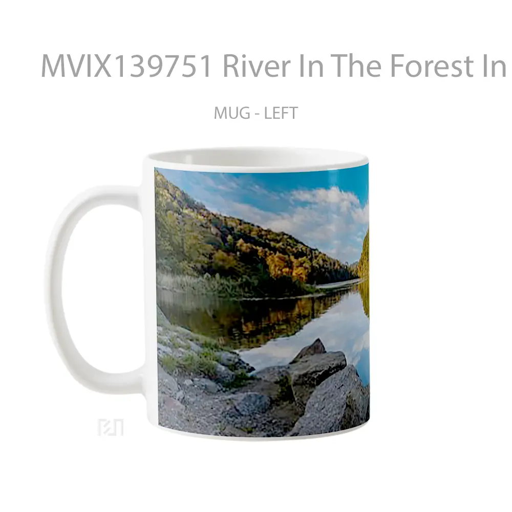 Mug River In The Forest In Switzerland Gelas Pemandangan Alam - All-side / Desain