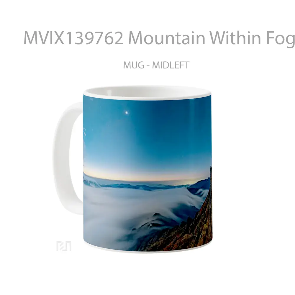 Mug Mountain Within Fog Gelas Pemandangan Alam - All-side / Desain