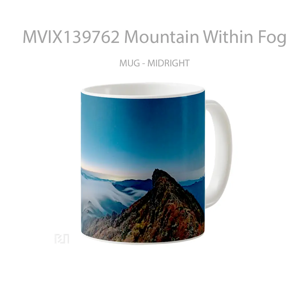 Mug Mountain Within Fog Gelas Pemandangan Alam - All-side / Desain