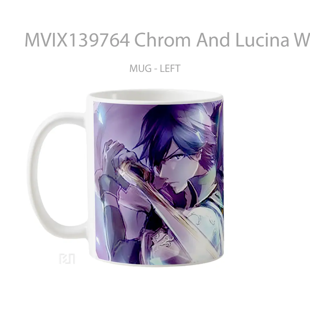 Mug Chrom And Lucina With Sword From Fire Emblem Awakening Gelas Keramik Unik - All-side / Desain