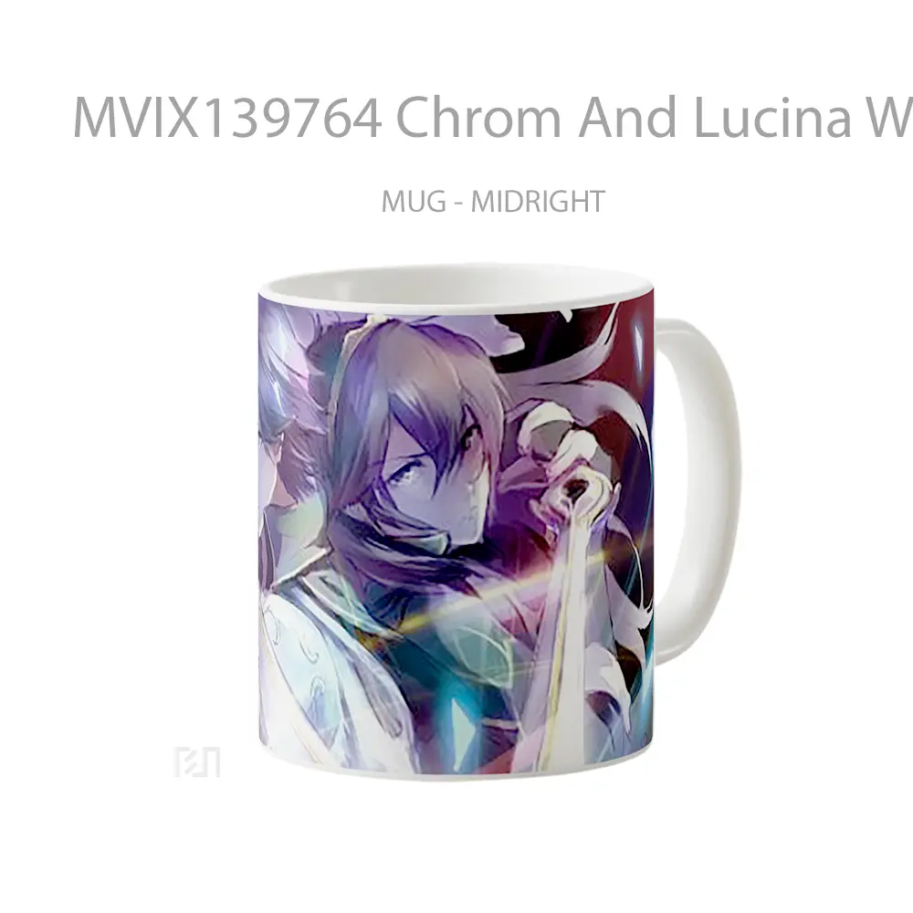 Mug Chrom And Lucina With Sword From Fire Emblem Awakening Gelas Keramik Unik - All-side / Desain