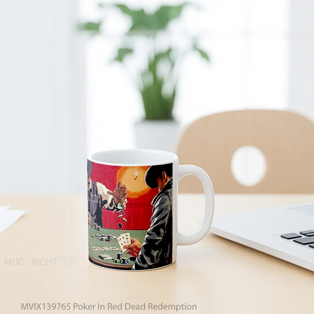 Mug Poker In Red Dead Redemption Gelas Keramik Unik - All-side / Desain