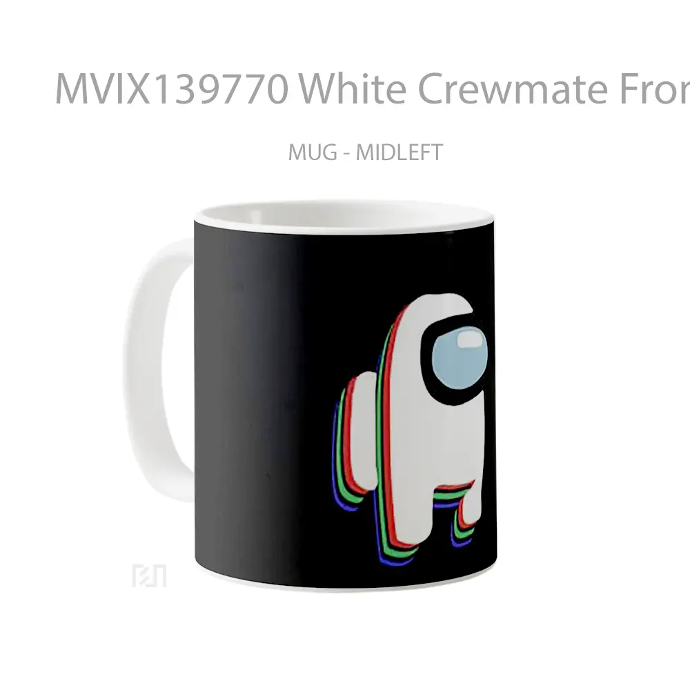 Mug White Crewmate From Among Us Gelas Keramik Unik - All-side / Desain