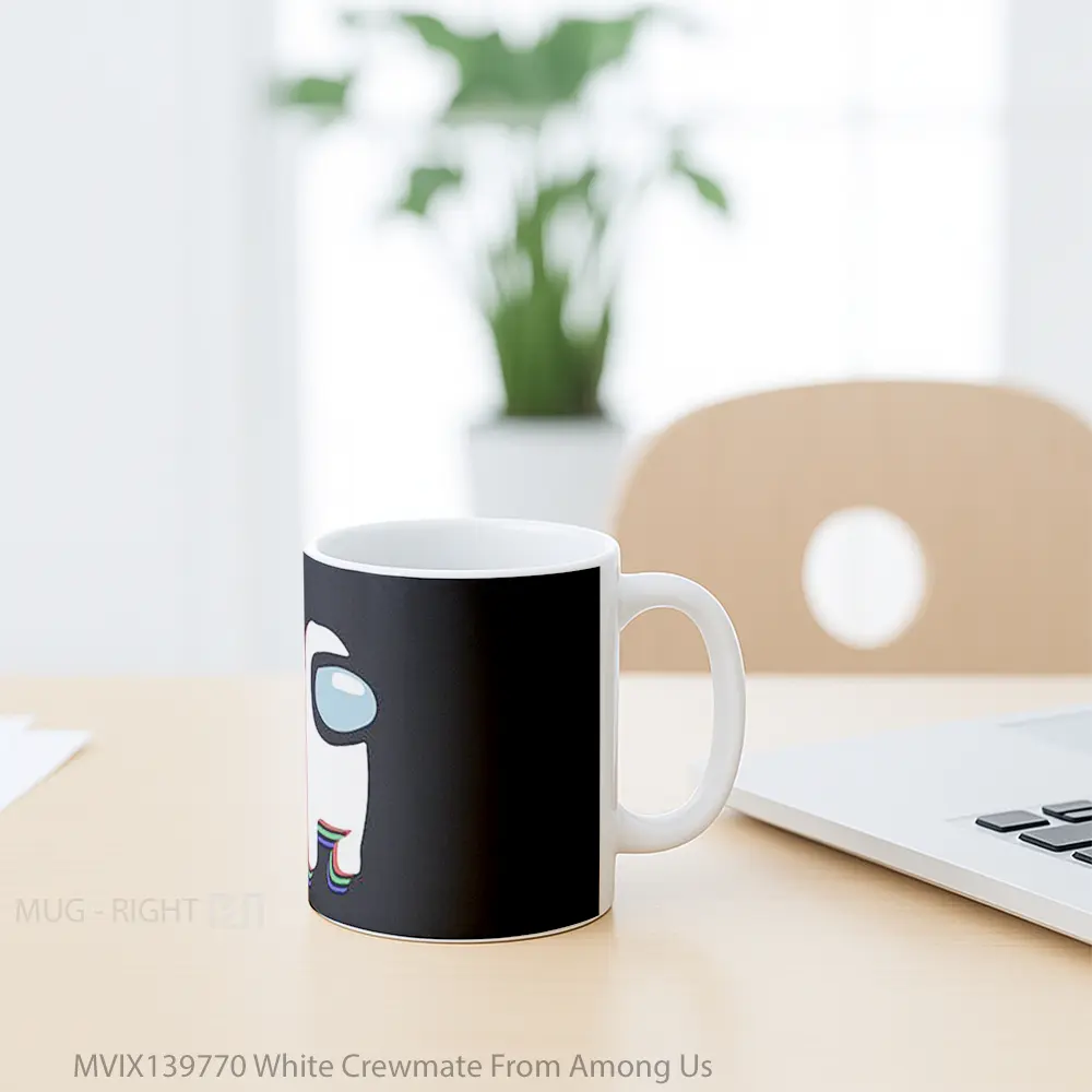 Mug White Crewmate From Among Us Gelas Keramik Unik - All-side / Desain